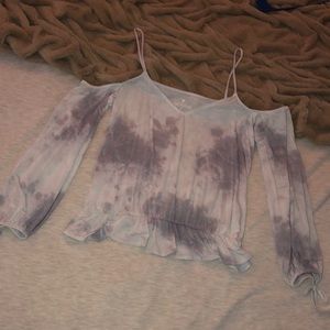 AE Soft&Sexy cut sleeve tie dye top